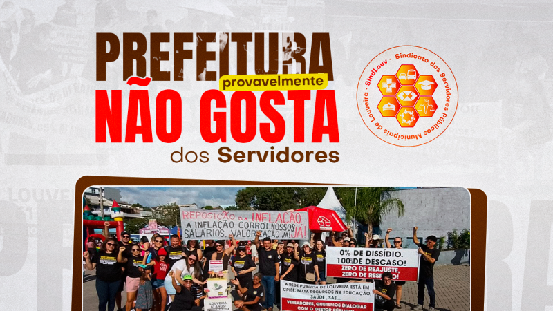 Prefeitura de Louveira provavelmente NÃO GOSTA dos Servidores, porque é possível dar aumento sim. NÚMEROS OFICIAIS COMPROVAM