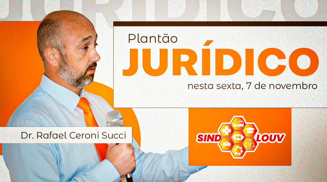 Próximo plantão jurídico do Dr. Rafael Ceroni será na sexta, 7 de novembro, das 9 ao meio-dia. Agende seu atendimento!
