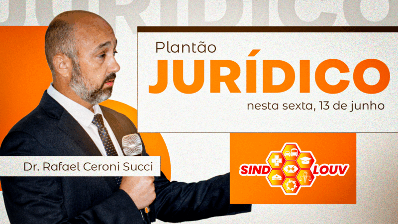 Próximo plantão jurídico do Dr. Rafael Ceroni Succi será nesta sexta, 13 de junho, das 9 ao meio-dia. Agende seu atendimento!