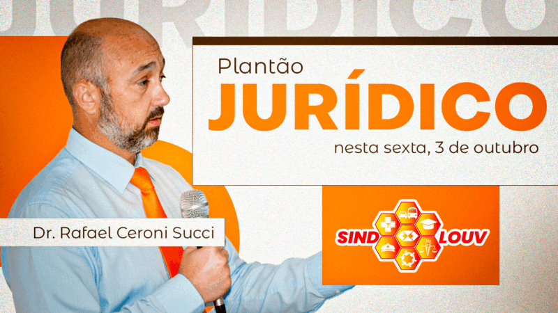 Próximo plantão jurídico do Dr. Rafael Ceroni será na sexta, 3 de outubro, das 9 ao meio-dia. Agende seu atendimento!